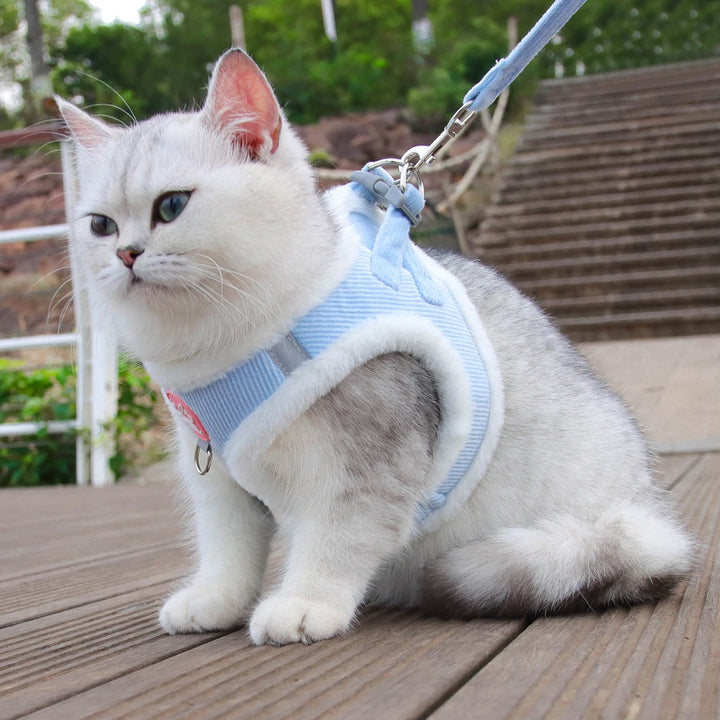 Fluffy Cat Harness - BuyMoreMall