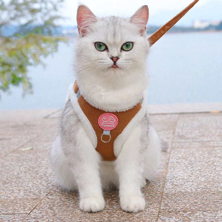 Fluffy Cat Harness - BuyMoreMall