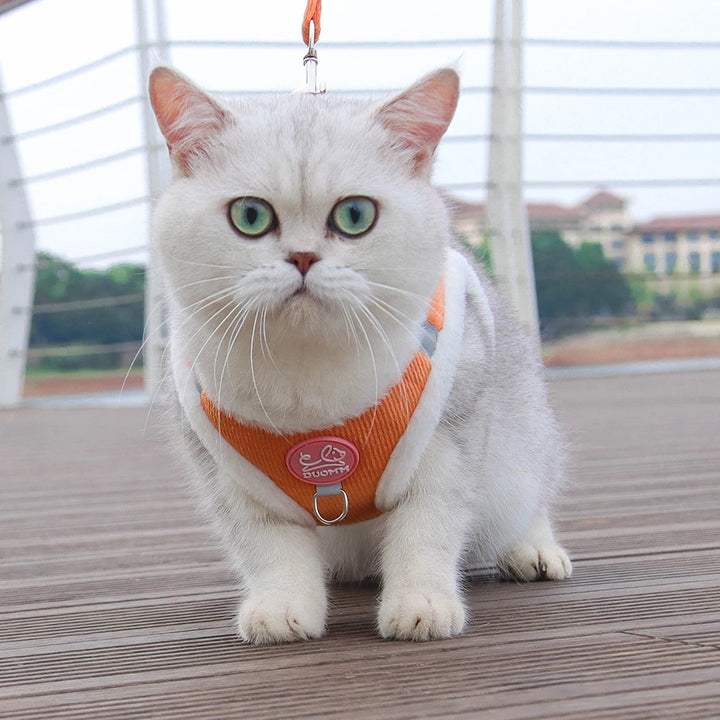 Fluffy Cat Harness - BuyMoreMall