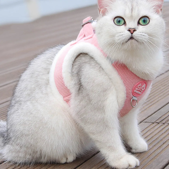 Fluffy Cat Harness - BuyMoreMall